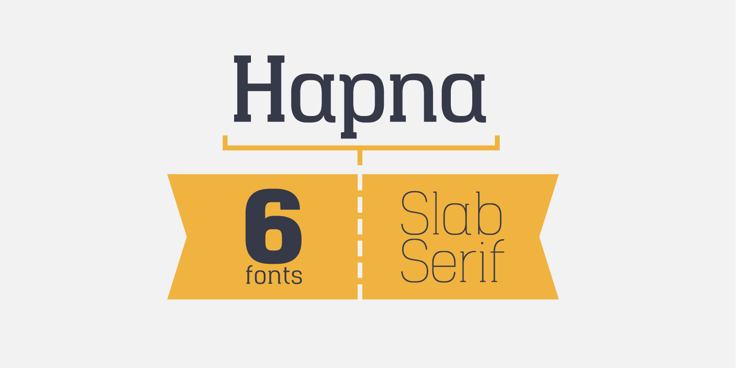 Пример шрифта Hapna Slab Serif #1